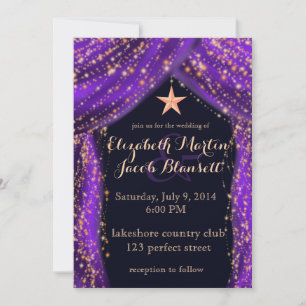 Invitation Arabian Nights Purple & Gold Mariage
