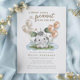 Invitation Arachide douce sur le chemin Baby shower neutre