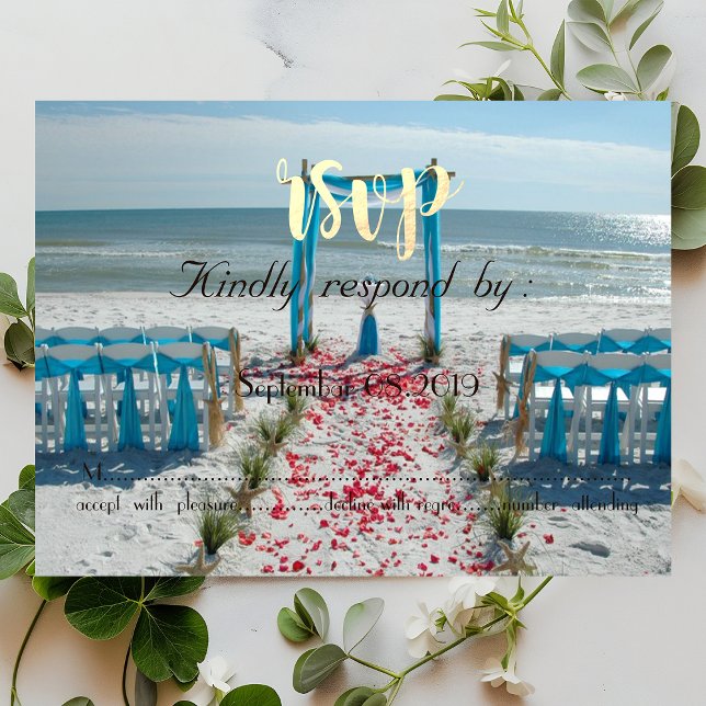 Invitation Arbor de mariage sur la plage  RSVP (Créateur téléchargé)