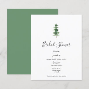 Invitation Arbre à pin aquarelle