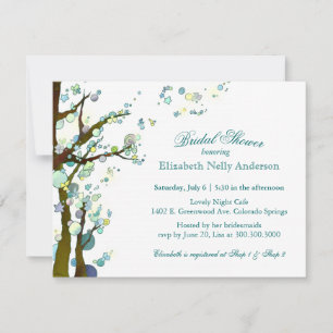 Invitation Arbre Chic Fête des mariées blanche