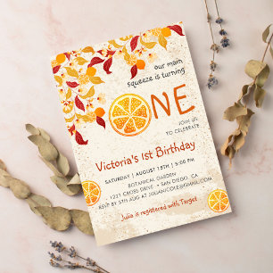 Invitation Arbre Citron Principale Photo Premier Anniversaire
