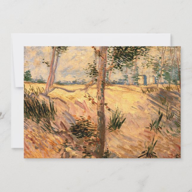 Invitation Arbre dans un champ ensoleillé par Vincent van Gog (Devant)