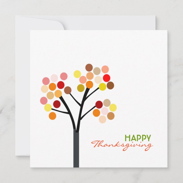 Invitation Arbre d'automne Thanksgiving (Devant)