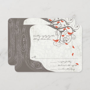Invitation Arbre de bois flotté Inséparables de corail Faire-