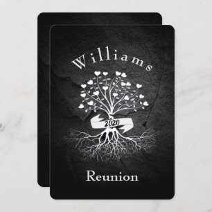 Invitation Arbre de famille sur la réunion de rochers