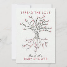Arbre de l'amour Sérieux Baby shower personnalisé