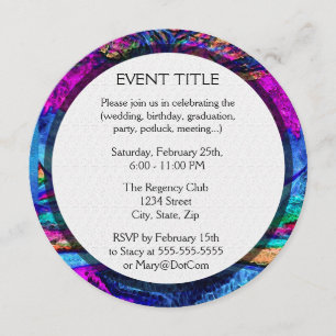 Invitation Arbre de méditation de la vie dans le pourpre