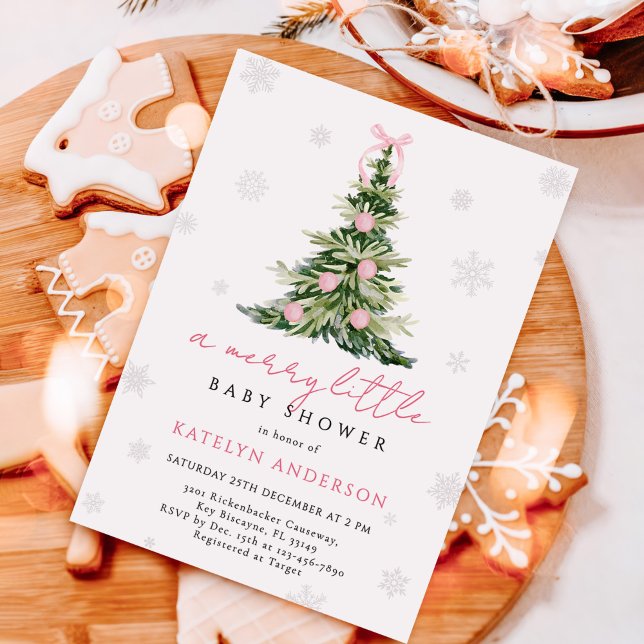 Invitation Arbre de Noël Bébé Fête Prénatale (Créateur téléchargé)