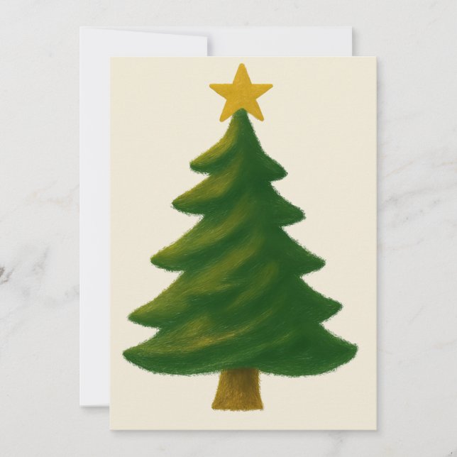 Invitation Arbre de Noël Classique dans le style d (Devant)