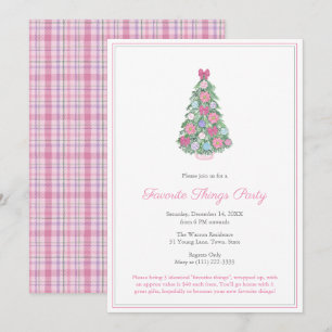 Invitation Arbre de Noël coloré Favorite Things Party