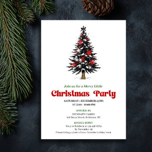 Invitation Arbre de Noël de Buffalo Tendance Rassemblement de