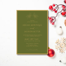 Arbre de Noël en olivier doré Mariage