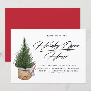Invitation Arbre de Noël festif   Holiday Open House
