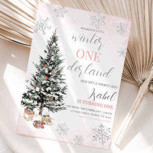 Invitation Arbre de Noël Hiver Onderland Anniversaire