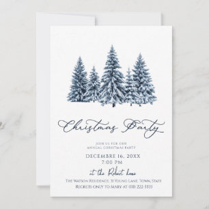 Invitation Arbre de Noël minimaliste Fête de fin d'année