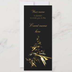 Invitation Arbre de Noël sur Noir 001