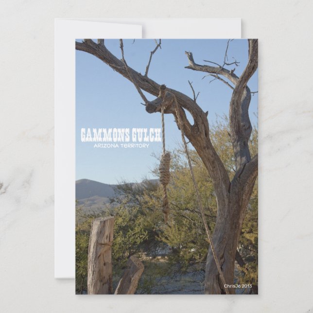 Invitation Arbre de pendaison de Gammons Gulch Old West Hangm (Devant)