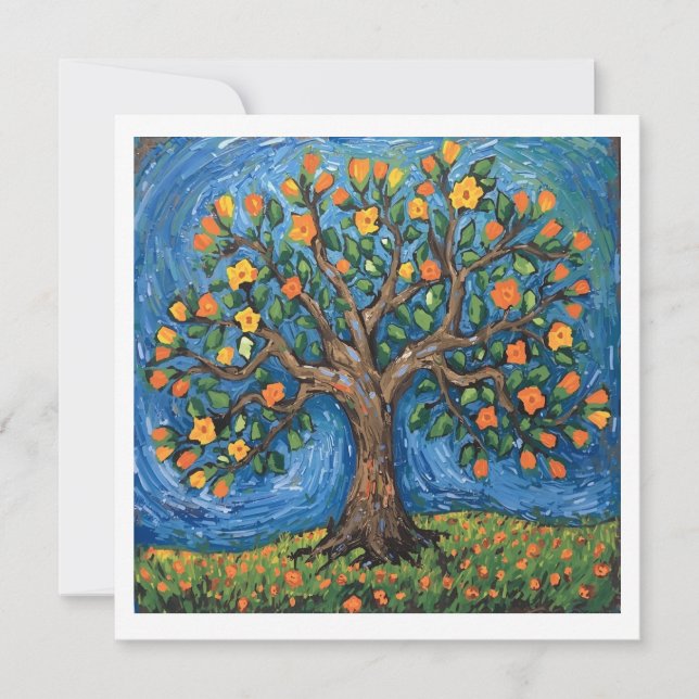 Invitation Arbre de vie artwork,Celtique (Devant)