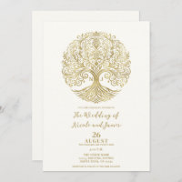 Arbre de vie Cream & Gold Celtic Mariage