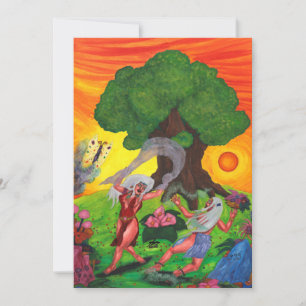 Invitation Arbre de vie Danse aquarelle Joy Love Art