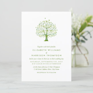 Invitation Arbre de vie, mariage élégant
