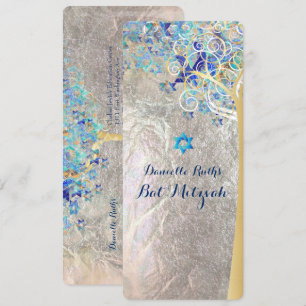 Invitation Arbre de vie Mitzvah/Silver Foil PixDezines