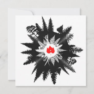 Invitation Arbre de vinyle feuille Plante de l'érable foresti