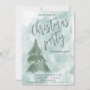 Invitation Arbre d'hiver fête de Noël entreprise