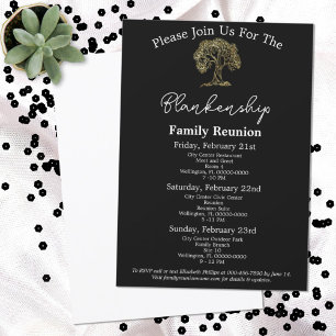 Invitation Arbre d'or Retrouvailles familiales 3 jours Invita