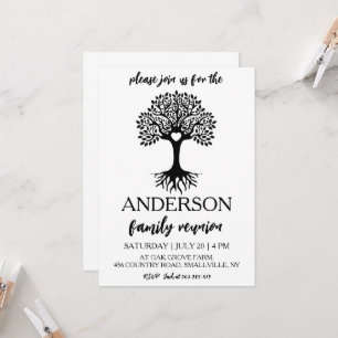 Invitation arbre famille se réunir réunion famille