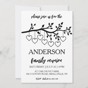 Invitation arbre famille se réunir réunion famille