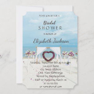 Invitation Arbre Floral de Mariage sur la Plage Cadeau de Mar
