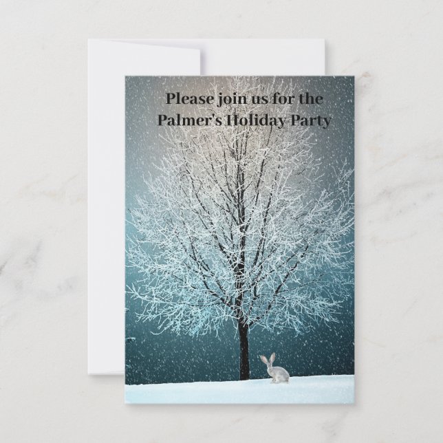 Invitation Arbre givré le soir (Devant)