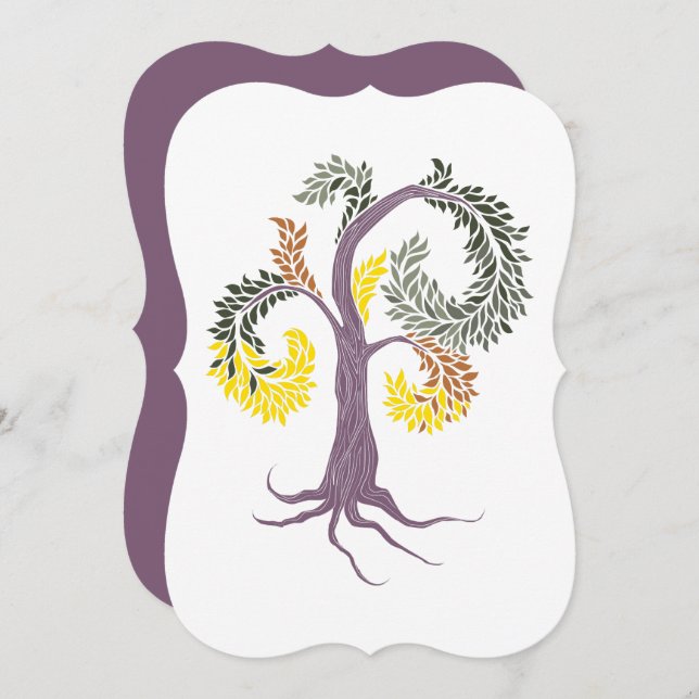 Invitation arbre par abbaye adopy (Devant / Derrière)