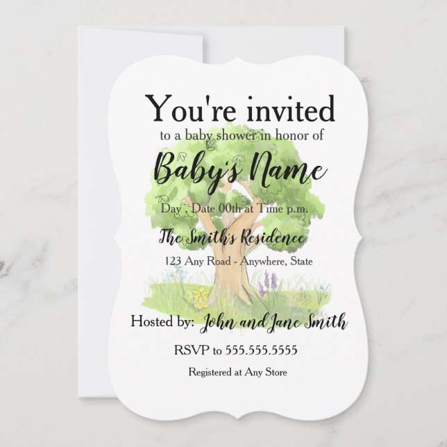 Invitation Arbre Storybook (Devant)