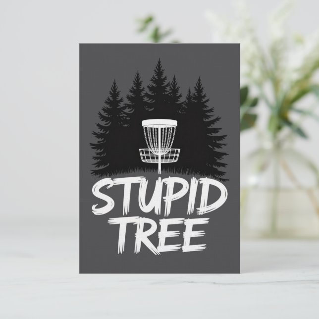 Invitation Arbre Stupide Disc Golf Drôle Frisbee Golf Golfeur (Debout devant)