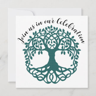 Invitation Arbre vert de la vie Fin du traitement Cancer