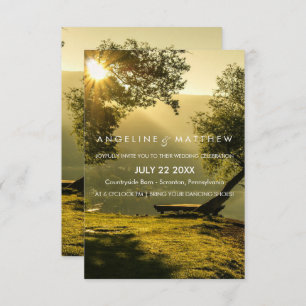 Invitation Arbre Vintage de l'arbre d'automne de l'Mariage de