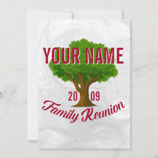 Invitation Arbre vivant Réunion familiale personnalisée
