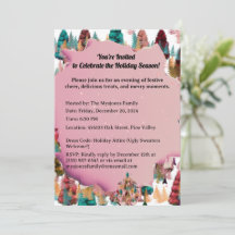 Arbres de couleurs minimalistes rétro personnalisé