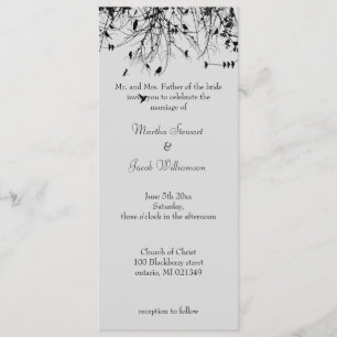 Invitation Arbres et oiseaux