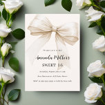 Invitation Arc beige élégant Sweet 16 luxe<br><div class="desc">Un arrière - plan beige doux,  crème,  décoré d'un grand arc. Personnalisez et ajoutez un nom et des détails du parti.</div>