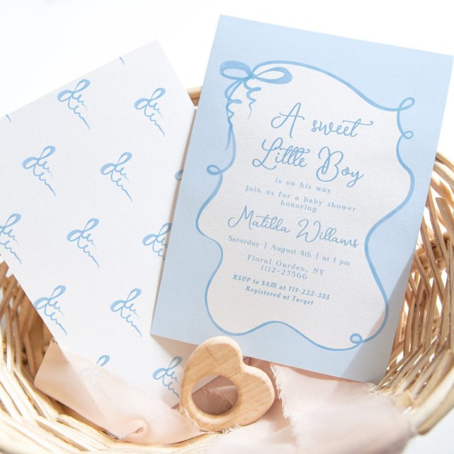 Invitation Arc bleu oh garçon dainty baby shower arc (Créateur téléchargé)