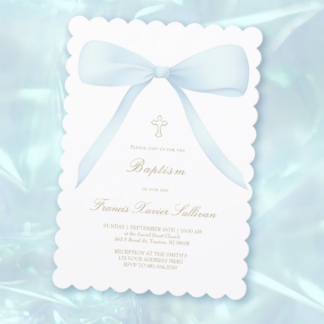 Invitation arc bleu pastel | Baptême (Créateur téléchargé)