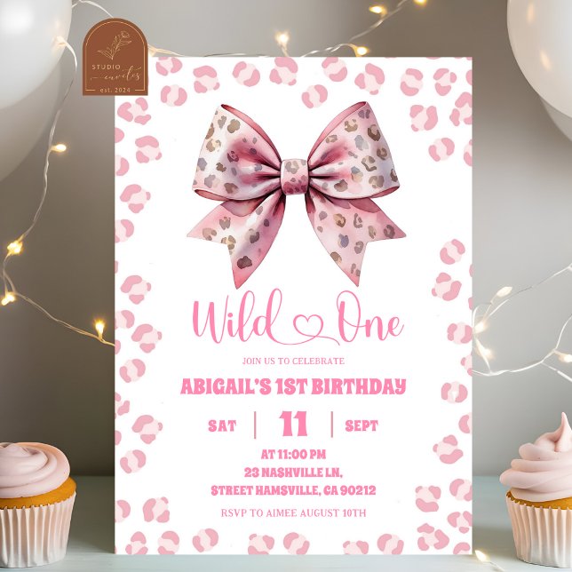Invitation Arc Bow Safari Motif 1er Anniversaire (Créateur téléchargé)
