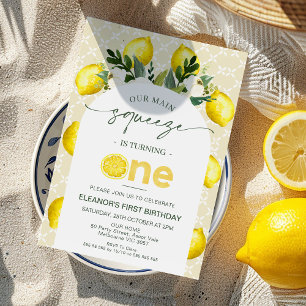 Invitation Arc Citron jaune Notre principale Squeeze 1er anni