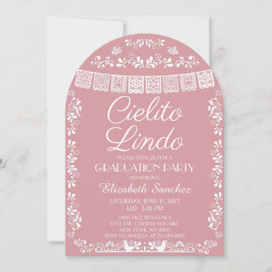 Invitation Arc de fête de fin d'études Blush Pink Cielito Lin