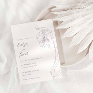 Invitation Arc de fleurs d'art de ligne Lavender