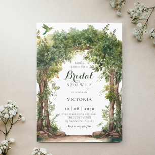 Invitation Arc de jardin vert feuille douche de nage